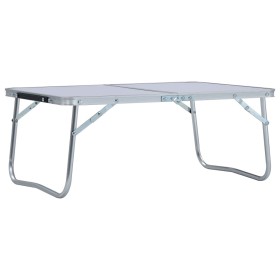 Mesa de camping plegable aluminio blanca 60x40 cm de vidaXL, Mobiliario de camping - Ref: Foro24-48185, Precio: 25,53 €, Desc...