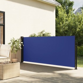 Blaue einziehbare Seitenmarkise 140x600 cm von , Sonnenschirme - Ref: Foro24-4004506, Preis: 118,99 €, Rabatt: %