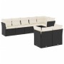 8-teiliges Gartensofa-Set und schwarze synthetische Rattankissen von , Gartensets - Ref: Foro24-3249745, Preis: 500,24 €, Rab...