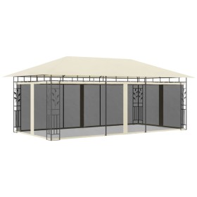 Pavillon mit cremefarbenem Moskitonetz 6x3x2,73 m von vidaXL, Zelte und Pavillons - Ref: Foro24-47971, Preis: 361,99 €, Rabat...