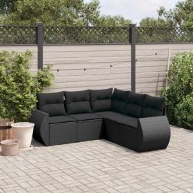 5-piece garden furniture set and black synthetic rattan cushions by , Garden sets - Ref: Foro24-3253682, Price: 354,99 €, Dis...