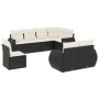 8-teiliges Gartensofa-Set und schwarze synthetische Rattankissen von , Gartensets - Ref: Foro24-3253973, Preis: 559,37 €, Rab...