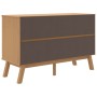 OLDEN sideboard solid pine wood gray and brown 114x43x73.5 cm by , Sideboards - Ref: Foro24-358598, Price: 164,29 €, Discount: %