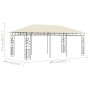 Gazebo with cream mosquito net 6x3x2.73 m by vidaXL, Tents and gazebos - Ref: Foro24-47971, Price: 361,99 €, Discount: %