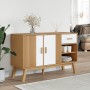 OLDEN sideboard solid white and brown pine wood 114x43x73.5cm by , Sideboards - Ref: Foro24-358608, Price: 154,82 €, Discount: %