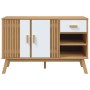 Aparador OLDEN madera maciza pino blanco y marrón 114x43x73,5cm de , Aparadores - Ref: Foro24-358608, Precio: 154,82 €, Descu...