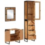 3-piece bathroom furniture set in solid acacia wood and iron by , bathroom vanities - Ref: Foro24-3217120, Price: 630,66 €, D...