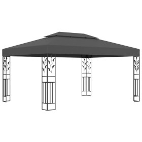 Anthrazitgrauer Doppeldachpavillon 3x4 m von vidaXL, Zelte und Pavillons - Ref: Foro24-48031, Preis: 299,93 €, Rabatt: %