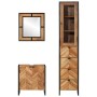 3-piece bathroom furniture set in solid acacia wood and iron by , bathroom vanities - Ref: Foro24-3217120, Price: 630,66 €, D...