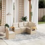 Gartensofa-Set mit Kissen, 5-teilig, beiges synthetisches Rattan von , Gartensets - Ref: Foro24-3226814, Preis: 520,41 €, Rab...