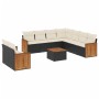 Set de sofás de jardín 10 pzas cojines ratán sintético negro de , Conjuntos de jardín - Ref: Foro24-3260187, Precio: 669,49 €...