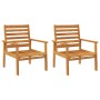 Garden armchair 2 units solid acacia wood 66.5x65x81 cm by , Garden chairs - Ref: Foro24-366374, Price: 135,50 €, Discount: %