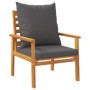 Garden armchair with cushions 2 pcs solid acacia wood by , Garden chairs - Ref: Foro24-366376, Price: 169,64 €, Discount: %