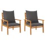 Garden armchair with cushions 2 pcs solid acacia wood by , Garden chairs - Ref: Foro24-366376, Price: 169,64 €, Discount: %