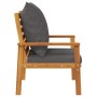 Garden armchair with cushions 2 pcs solid acacia wood by , Garden chairs - Ref: Foro24-366376, Price: 169,64 €, Discount: %