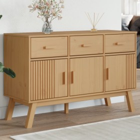 OLDEN sideboard solid brown pine wood 114x43x73.5 cm by , Sideboards - Ref: Foro24-358603, Price: 173,48 €, Discount: %