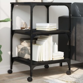 Printer stand 3 levels black wood 50x41x75 cm by , Printer supports - Ref: Foro24-842286, Price: 51,12 €, Discount: %