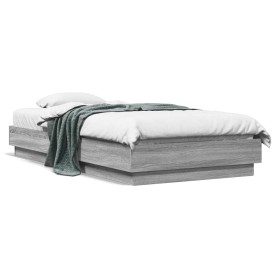 Estructura de cama madera de ingeniería gris Sonoma 90x190 cm de , Camas y somieres - Ref: Foro24-839635, Precio: 94,99 €, De...