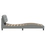 Estructura de cama con cabecero de tela gris claro 90x190 cm de , Camas y somieres - Ref: Foro24-3207737, Precio: 154,02 €, D...