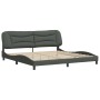 Bed frame with headboard dark gray fabric 200x200 cm by , Beds and slatted bases - Ref: Foro24-3207794, Price: 244,99 €, Disc...