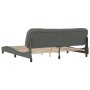 Bed frame with headboard dark gray fabric 200x200 cm by , Beds and slatted bases - Ref: Foro24-3207794, Price: 244,99 €, Disc...