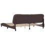 Bed frame with headboard in dark brown fabric 200x200cm by , Beds and slatted bases - Ref: Foro24-3207796, Price: 249,99 €, D...