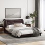 Dark brown fabric bed frame with headboard 120x200cm by , Beds and slatted bases - Ref: Foro24-3207761, Price: 187,99 €, Disc...