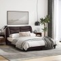 Dark brown fabric bed frame with headboard 140x190cm by , Beds and slatted bases - Ref: Foro24-3207768, Price: 200,57 €, Disc...