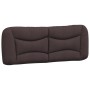 Estructura de cama con cabecero de tela marrón oscuro 140x190cm de , Camas y somieres - Ref: Foro24-3207768, Precio: 202,35 €...