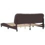 Estructura de cama con cabecero de tela marrón 180x200 cm de , Camas y somieres - Ref: Foro24-3207789, Precio: 250,53 €, Desc...