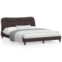 Bed frame with headboard in brown fabric 160x200 cm by , Beds and slatted bases - Ref: Foro24-3207782, Price: 259,71 €, Disco...