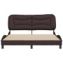 Bed frame with headboard in brown fabric 160x200 cm by , Beds and slatted bases - Ref: Foro24-3207782, Price: 259,71 €, Disco...