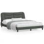 Estructura de cama con cabecero tela gris oscuro 160x200 cm de , Camas y somieres - Ref: Foro24-3207780, Precio: 210,94 €, De...