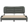 Estructura de cama con cabecero tela gris oscuro 160x200 cm de , Camas y somieres - Ref: Foro24-3207780, Precio: 210,94 €, De...