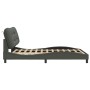 Estructura de cama con cabecero tela gris oscuro 160x200 cm de , Camas y somieres - Ref: Foro24-3207780, Precio: 210,94 €, De...