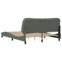 Estructura de cama con cabecero tela gris oscuro 160x200 cm de , Camas y somieres - Ref: Foro24-3207780, Precio: 210,94 €, De...