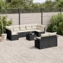 Gartensofa-Set 10-teilig mit schwarzen synthetischen Rattankissen von , Gartensets - Ref: Foro24-3252963, Preis: 618,99 €, Ra...