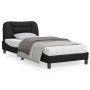 Bed frame with headboard black synthetic leather 80x200 cm by , Beds and slatted bases - Ref: Foro24-3207960, Price: 152,05 €...