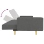 Sofá cama de 2 plazas con taburete tela gris oscuro de , Sofás - Ref: Foro24-3216241, Precio: 307,95 €, Descuento: %