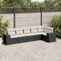 6-teiliges Gartensofa-Set und schwarze synthetische Rattankissen von , Gartensets - Ref: Foro24-3254923, Preis: 410,00 €, Rab...