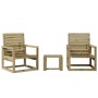 Garden furniture set 3 pieces impregnated pine wood by , Garden sets - Ref: Foro24-832556, Price: 120,21 €, Discount: %