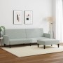 2-Sitzer-Schlafsofa mit hellgrauem Samthocker von , Sofas - Ref: Foro24-3216236, Preis: 305,94 €, Rabatt: %