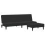 Sofá cama de 2 plazas con taburete terciopelo negro de , Sofás - Ref: Foro24-3216234, Precio: 284,42 €, Descuento: %