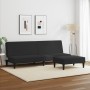 Sofá cama de 2 plazas con taburete terciopelo negro de , Sofás - Ref: Foro24-3216234, Precio: 284,42 €, Descuento: %