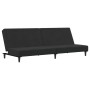 Sofá cama de 2 plazas con taburete terciopelo negro de , Sofás - Ref: Foro24-3216234, Precio: 284,42 €, Descuento: %