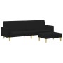 2-seater sofa bed with black fabric stool by , Sofas - Ref: Foro24-3216229, Price: 268,99 €, Discount: %