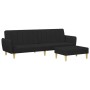 2-seater sofa bed with black fabric stool by , Sofas - Ref: Foro24-3216248, Price: 304,71 €, Discount: %