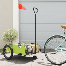 Bicycle trailer iron and green Oxford cloth by , Bicycle trailers - Ref: Foro24-94193, Price: 84,99 €, Discount: %