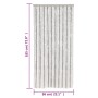 Light gray and white chenille anti-fly curtain 56x185 cm by , Mosquito nets for windows - Ref: Foro24-377311, Price: 34,98 €,...