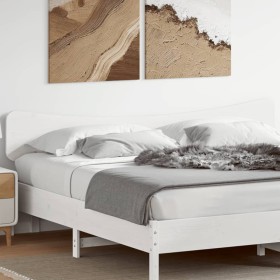 Solid white pine wood bed headboard 200 cm by , Headboards and footboards - Ref: Foro24-844762, Price: 61,99 €, Discount: %